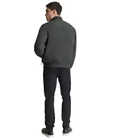 Dkny Men's Stretch Zip-Front Zip-Pocket Bomber Jacket