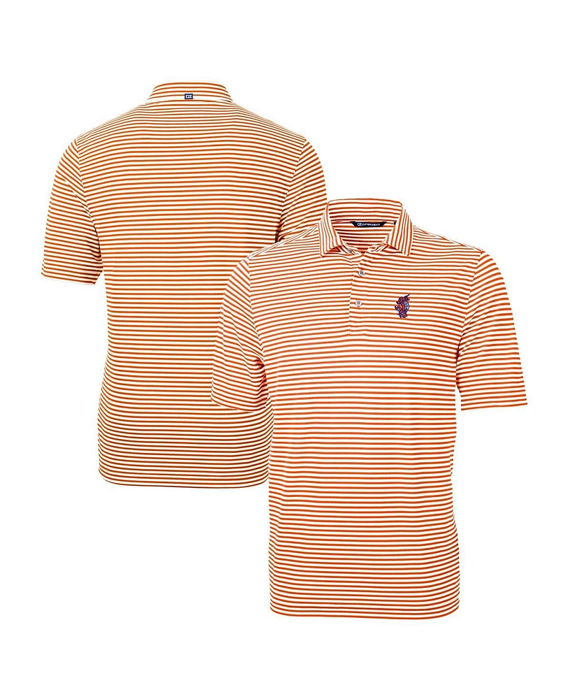 Cutter & Buck Men's Florida Gators Swinging Gator Virtue Eco Pique Stripe Polo