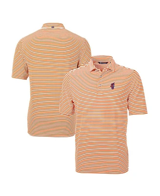 Cutter & Buck Men's Florida Gators Swinging Gator Virtue Eco Pique Stripe Polo