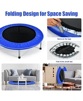 38 Inch Mini Folding Trampoline Portable Recreational Fitness Rebounder