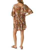 O'Neill Juniors' Rosemary V-Neck Woven Dolman-Sleeve Mini Dress