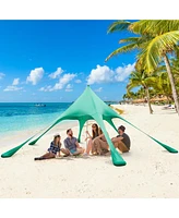 Sugift 20 x 20 Feet Beach Canopy Tent with UPF50+ Sun Protection and Shovel