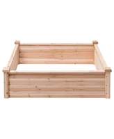 Wooden Square Garden Vegetable Flower Bed