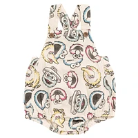Sesame Street Baby Boys Cotton Gauze Matching Family Short Overalls