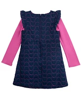 Rare Editions Toddler & Little Girls Quilted Jumper with Knit T-Shirt, 2-Piece Set