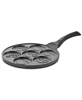 Megachef Happy Face Emoji 10.5 Inch Aluminum Nonstick Pancake Maker Pan with Cool Touch Handle