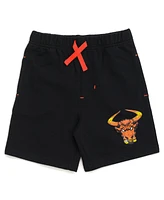 Monster Jam Boys Grave Digger El Toro Loco Megalodon T-Shirt Tank Top and French Terry Shorts 3 Piece Set to