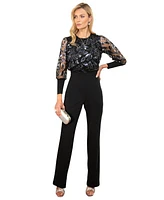 Hotsquash London Women's Sequin Top Straight Leg Jumpsuit