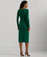 Lauren Ralph Women's Jersey Long-Sleeve Cocktail Dress