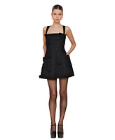 Avec Les Filles Women's Rosette Fit & Flare Mini Dress