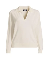 Lands' End Women's Cashmere Johnny Collar Sweater