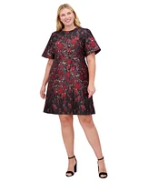 Vince Camuto Plus Brocade Fit & Flare Dress