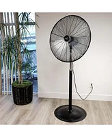 Vie Air 30 Inch Industrial Heavy Duty Pedestal Oscillating Metal Stand Fan