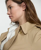 Mango Women's Belt Detail Classic Trench Coat