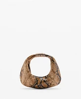 Mango Women's Snake-Effect Leather Bag