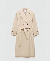 Mango Women's Double-Button Trench Coat