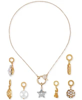 Guess Gold-Tone 6-Pc. Interchangeable Charm 18" Pendant Necklace