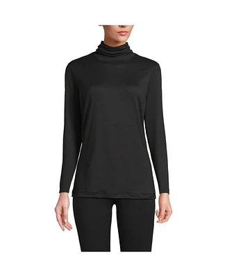 Lands' End Women's Baselayer Cozy Thermaskin Turtleneck Top