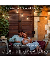 Brightech Ambience Pro 48 ft Outdoor Solar Led String Lights with Spiral Bulbs