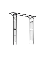 Skonyon 81 x 20 Inch Metal Garden Arch for Various Climbing Plant