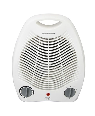 Vie Air 1500W Portable 2 Settings White Office Fan Heater with Adjustable Thermostat