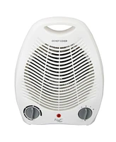 Vie Air 1500W Portable 2 Settings White Office Fan Heater with Adjustable Thermostat