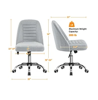 Yaheetech Mid Back Home Office Desk Chair with Rolling Wheels