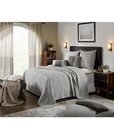 Ihi Home Park Cotton Coverlet, Queen, Grey