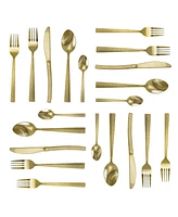 Megachef Baily 20 Piece Flatware Utensil Set, Stainless Steel Silverware Metal Service for 4 in Light Gold