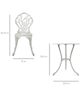 Best Choice Products 3-Piece Cast Aluminum Patio Bistro Furniture Set w/ Antique Finish