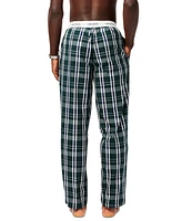 Lacoste Men's Cotton Plaid Pajama Pants