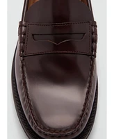 Mango Men's Aged-Leather Loafers