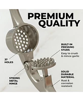 Premium Garlic Press - Durable Masher with Soft, Easy to Squeeze Handle