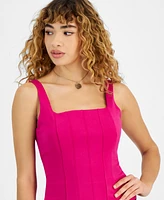 Bar Iii Women's Compression Square-Neck Tank Top, Created for Macy's