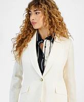 Bar Iii Women's Tweed One-Button Blazer, Created for Macy's