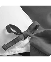 Bare Home Organic Cotton Percale Duvet Cover Set Full/Queen