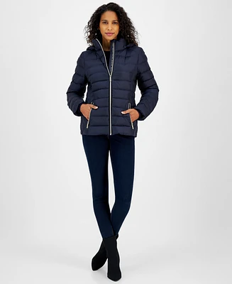 Michael Kors Women's Hooded Packable Down Puffer Coat, Created for Macy's