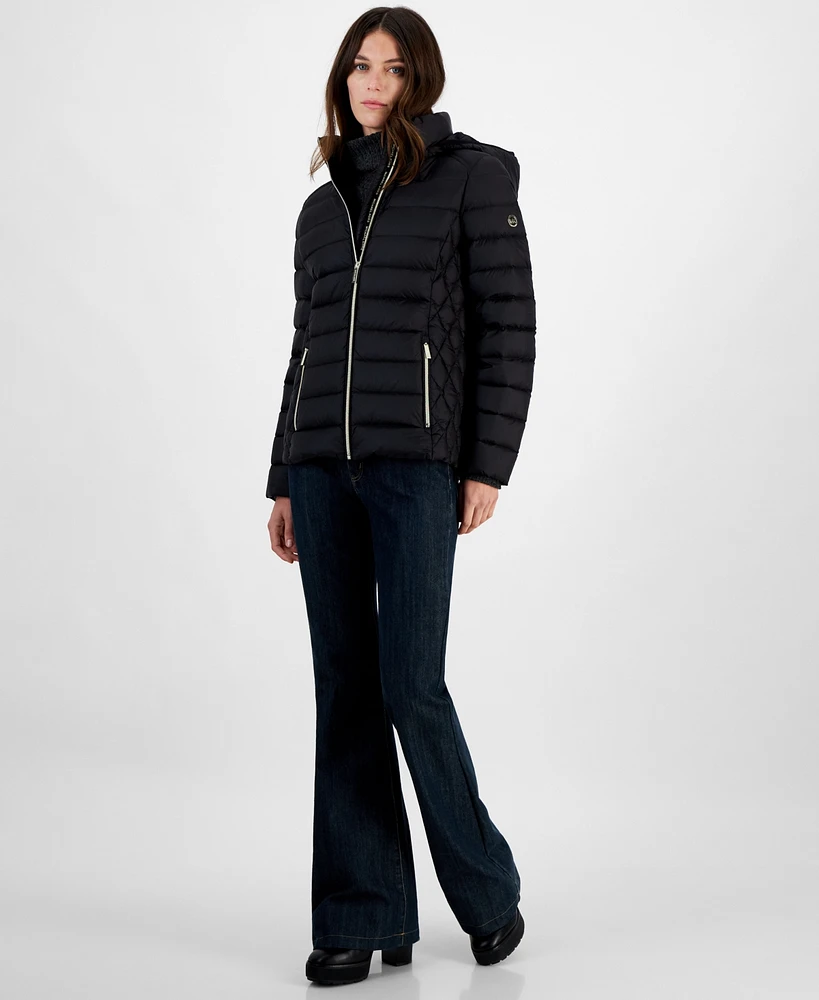 Michael Kors Women's Hooded Packable Down Puffer Coat, Created for Macy's