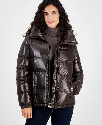 Michael Kors Women's Hooded Puffer Coat, Created for Macy's