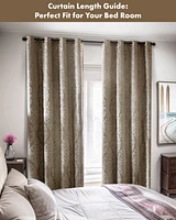 SunSmart Mirage Knitted Jacquard Damask Total blackout curtains for bedroom