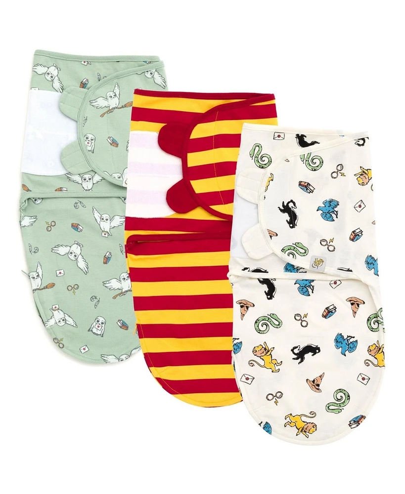 Harry Potter Baby Boys Hedwig Owl 3 Pack Swaddle Sacks Newborn to