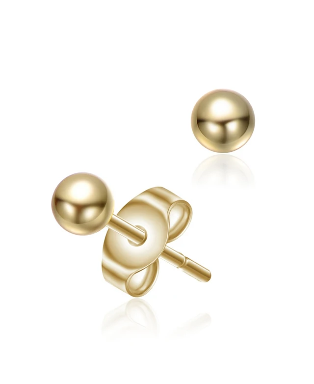 Fashion Earrings For Women,Round Ball Woven Twisted Rope Love Knot Stud Earrings For Couple - Golden