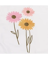 Lambs & Ivy Little Garden 3-Piece Embroidered Floral Baby Crib Bedding Set