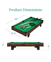 Best Choice Products 40in Tabletop Billiard Table, Pool Arcade Game Table w/ 2 Cue Sticks, Ball Set, Storage Bag
