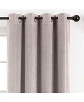 Chanasya Premium Taupe Velvet Curtains Panel Set 2 -Piece - Grommet Partial Blackout Room Darkening Drapes for Living Bedroom