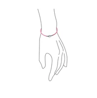 Bling Jewelry Unisex Pink Leather Strand Bracelet Bead Charms Silver Clasp