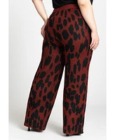 Eloquii Plus Animal Print Pant