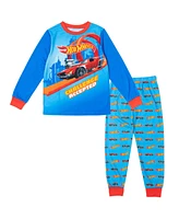 Hot Wheels Boys Pajama Shirt and Pants Sleep Set to