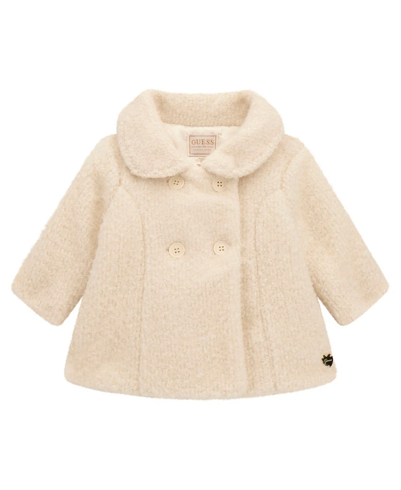 Guess Baby Girl Lurex Sherpa Padded Coat