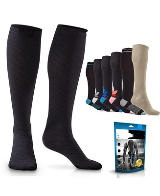 Powerlix Compression Socks (Pair) for Pain Relief (20-30 mmHg)